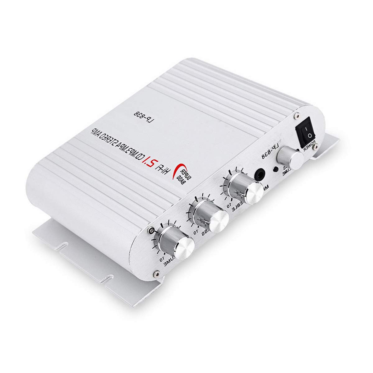 Wzmacniacz samochodowy Hi-Fi LP-838 odtwarzacz MP3 CD DC 12 V 2 * 20 W stereo głośnik basowy akcesoria samochodowe