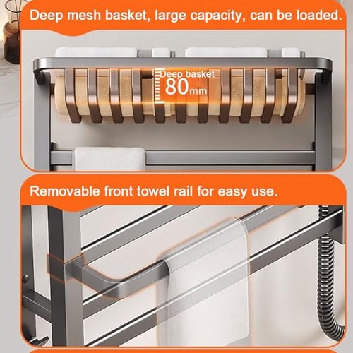 Sèche-serviettes électrique étanche IPX4 et radiateur avec étagère intégrée - 5