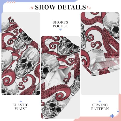 ZZXXB Octopus Skull Boys Long Pants Soft Trousers Elastic Waist Kids Lounge Bottoms with Pockets S-XL4