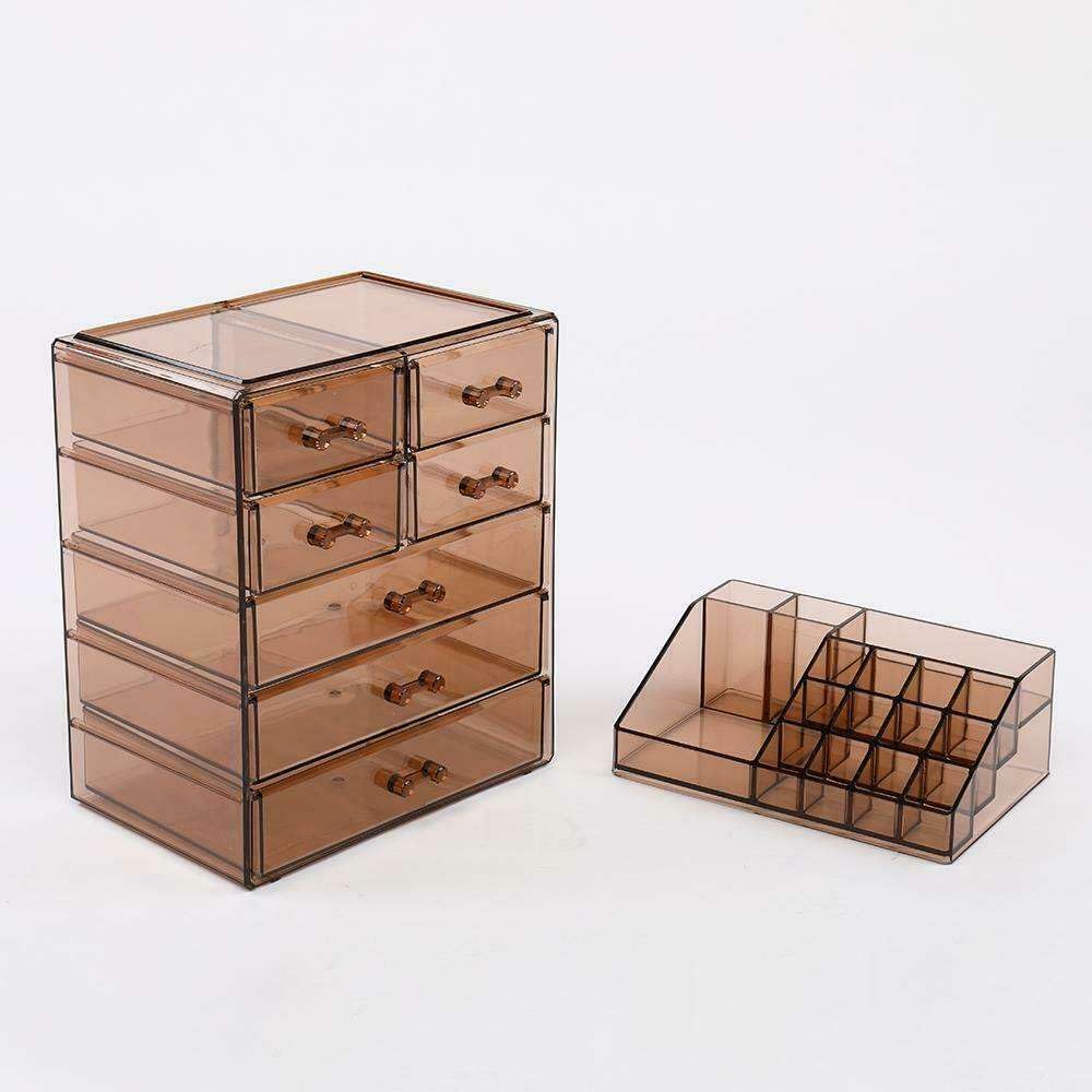 LKOP Large Acrylic Cosmetic Makeup Organizer Jewelry Drawer Storage Box Display Case Cosmetic-display-cases Makeup organizer Bathroom organizer Makeup bag Storage cabinet Bathroom storage Makeup
