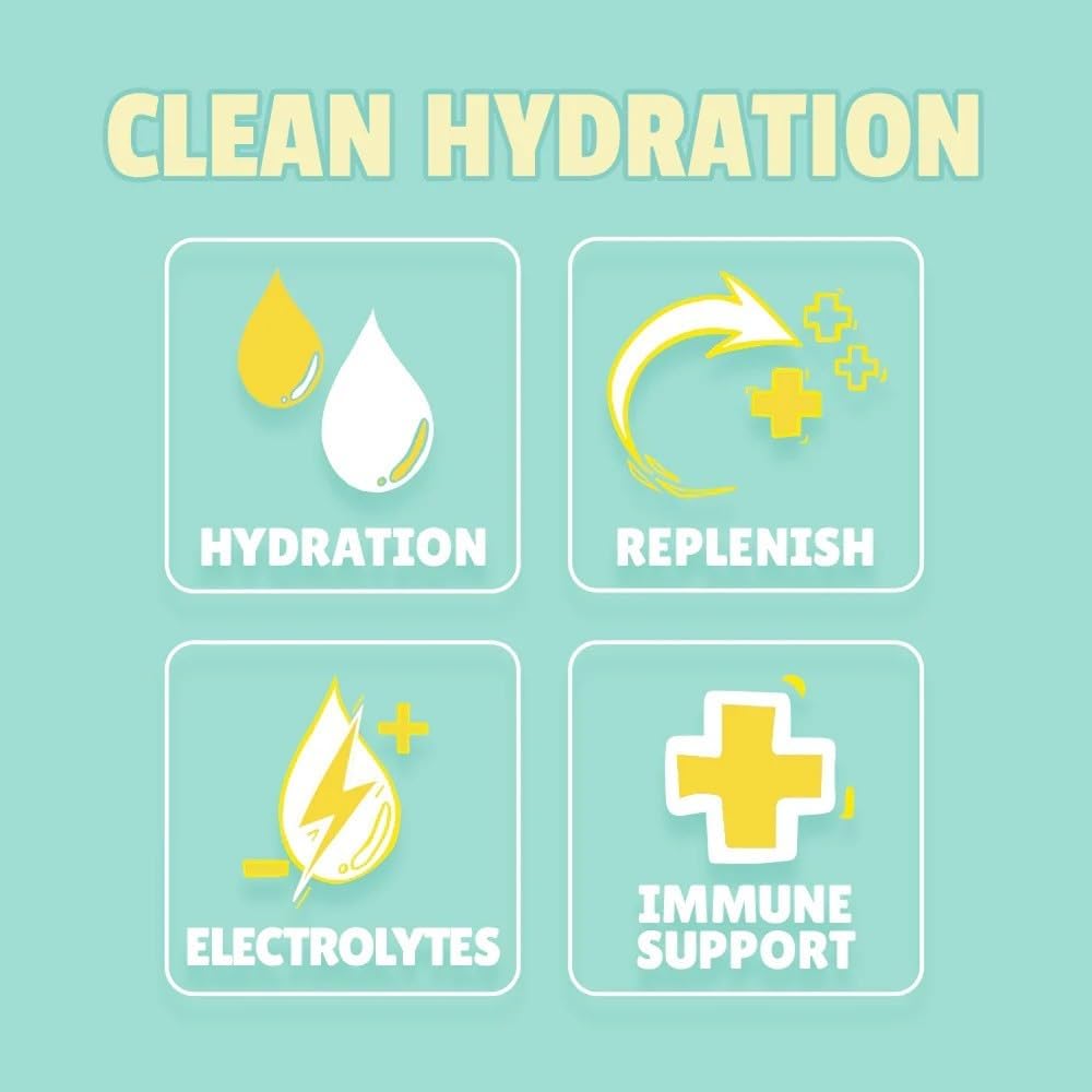 Rocket Hydration Electrolyte Powder 40 Servings | Naturally Flavored Lemonade 0 Sugar, 0 Colors, 0 Calories Drink Mix with Pink Himalayan Sea Salt, Magnesium, Potassium, Calcium & Vitamin C