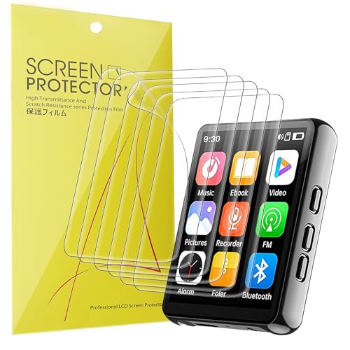 Lamshaw 6 Piezas Protector de pantalla para Cetoon Player MP3 Protectora Película,Película HD Suave TPU láminas Protectora,Anti-Arañazos,Sin Burbujas (6Piezas)