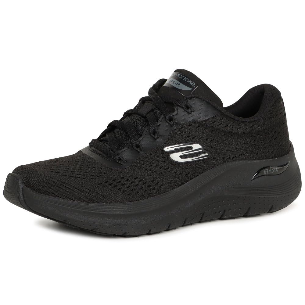 Skechers ARCH FIT 2.0 BIG LEAGUE, Women's Sneaker, Black, 4.5 UK