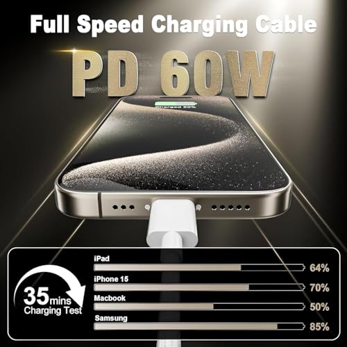 Image of Original Type C to Type C 60W Fast Charging Cable Compatible with iPhone 17, Air, iPhone 16,15 Pro /Max Series Macbook Air /Pro Samsung Galaxy S25, Ultra /S24 / S23 Flip Fold OnePlus