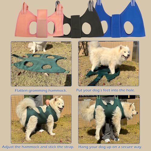 DaizySight Hundepflege Hängematte Set für Kleinen Hunde und Katze Haustier Krallen Friseur - Größe XS, Hängegeschirr für Nageltrimmen, Krallenschneider, Haustierpflege