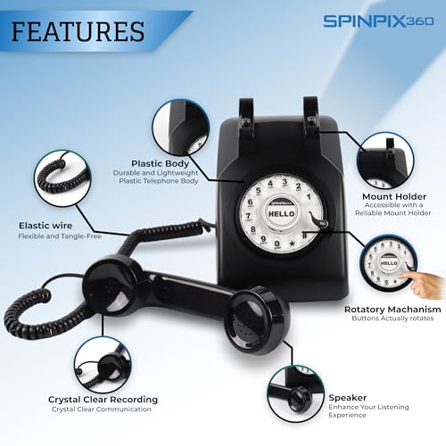 Audio GuestBook for Wedding - Record Customized Audio Messages with Guest Book – A Personal and Convenient Way to Preserve Your Special Occasions (Black Rottary)