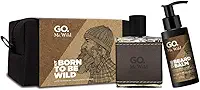 Kit Necessaire Go Man linha GO Mr Wild - Perfume EDP Amadeirado + Balm de Barba + Necessaire de couro sintético exclusiva e feita a mão, excelente presente para homens discretos porém notáveis