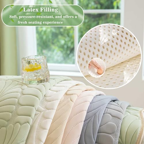 Protection de meubles en forme de L et housse de coussin de canapé antidérapante - 4