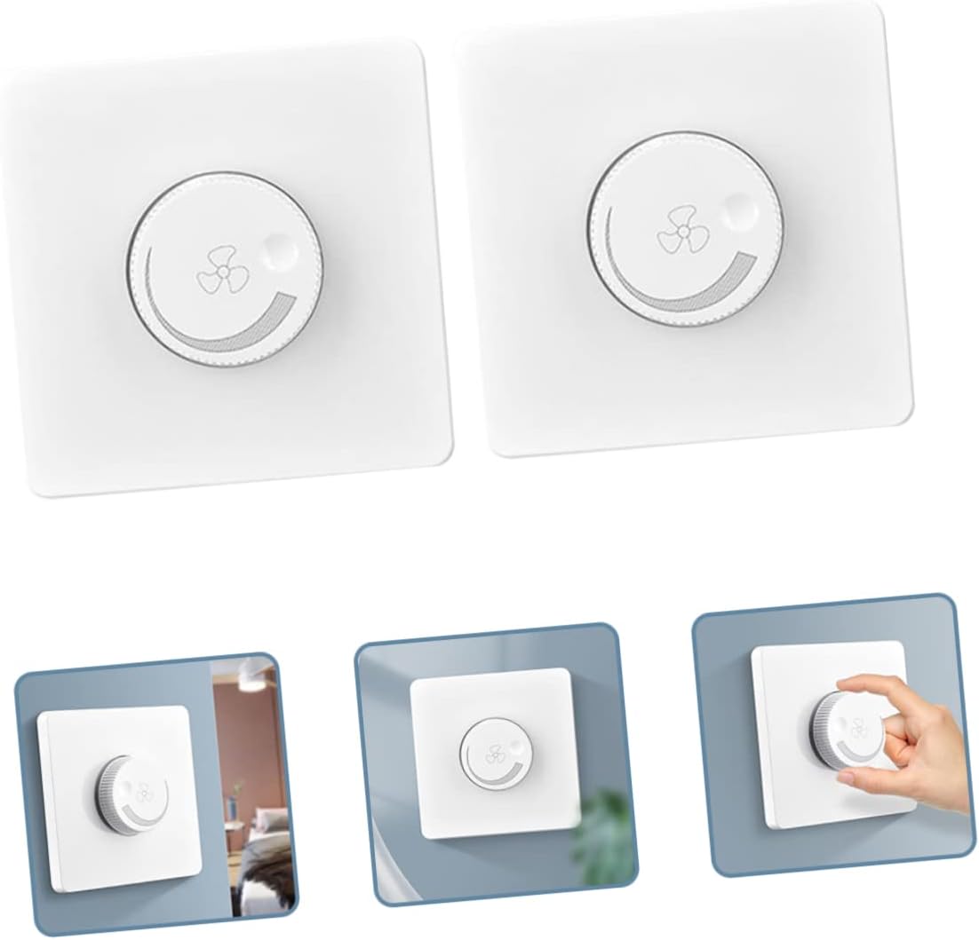 balacoo 2pcs Indoor Fan Controller Ceiling Fan Control Panel Speed Regulation for Central Air Conditioning Easy Installation for Use