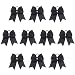 Sacarla 10 Pieces 7.5" Girls Large Cheer Hair Bows Ponytail Holder Elastic Hair Ties for Cheerleading Girls 20 Colors Available (Black)