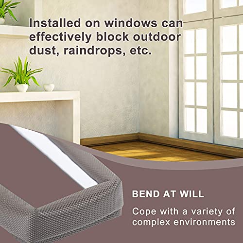 V Shape Weather Stripping, 19Ft Brown Adhesive Pu Foam Seal Insulation Weatherproof Doors And Windows Soundproofing Seal Strip #TOP3