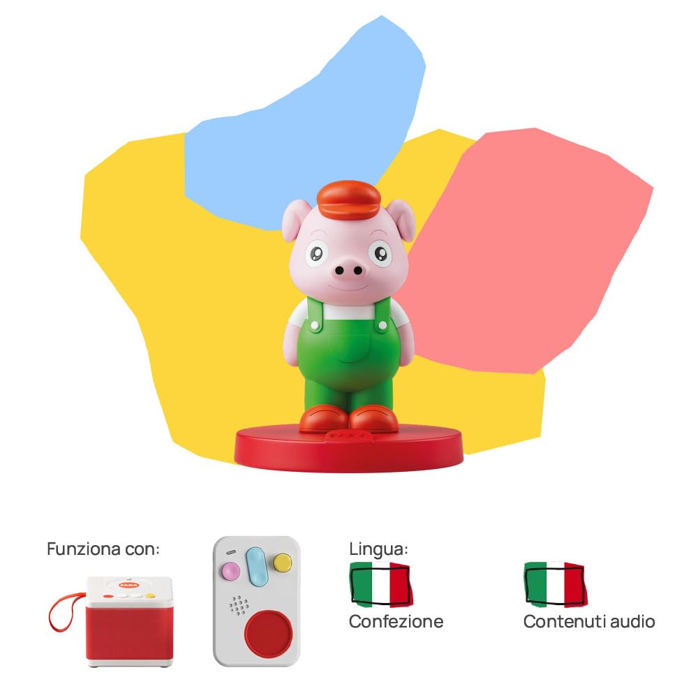 FABA Personaggio Sonoro – I 3 porcellini - storie sonore - Giocattolo, Contenuti Educativi, Versione Italiana, Bambini 4+ anni