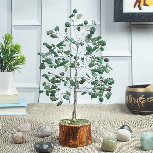 Image of ZAICUS Green Aventurine Tree of Life Feng Shui Bonsai 7-8 Inch
