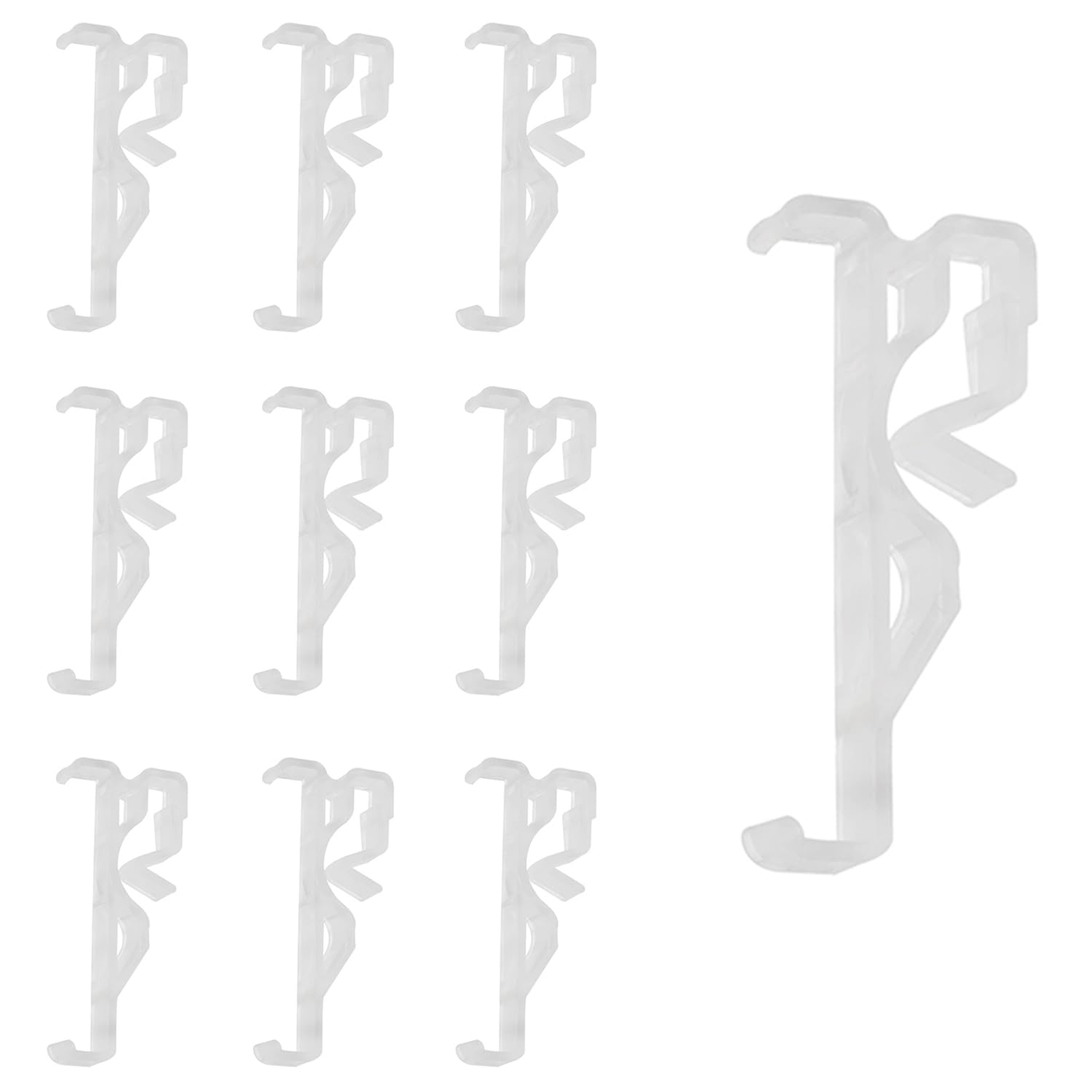 Photo 1 of ZZLZX Valance Clips - 10PCS Clear Plastic Retainer Holder