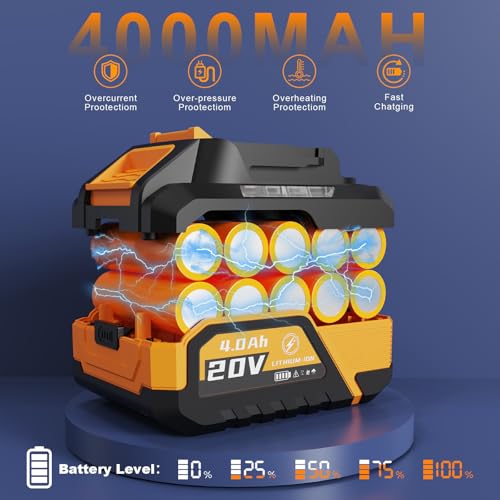 Image of Cordless Paint Sprayer with Brushless Motor, HVLP Spray Gun with 20V 4.0Ah Battery, 1400ML Container, Easy to Clean & Setup, Electric Paint Sprayer for House Painting, Cabinets, Fences, Wall, DL05S