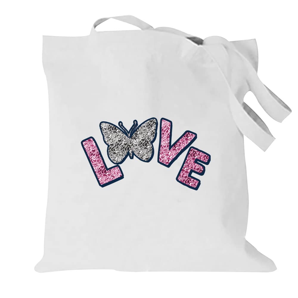 Butterfly Printed Canvas reusable grocery bags, Foldable Casual Travel HandBag, Shoulder Beach Tote Bags, Shopper bag eco friendly super strong washable Storage bags Shopping bag Canvas bag for Women
