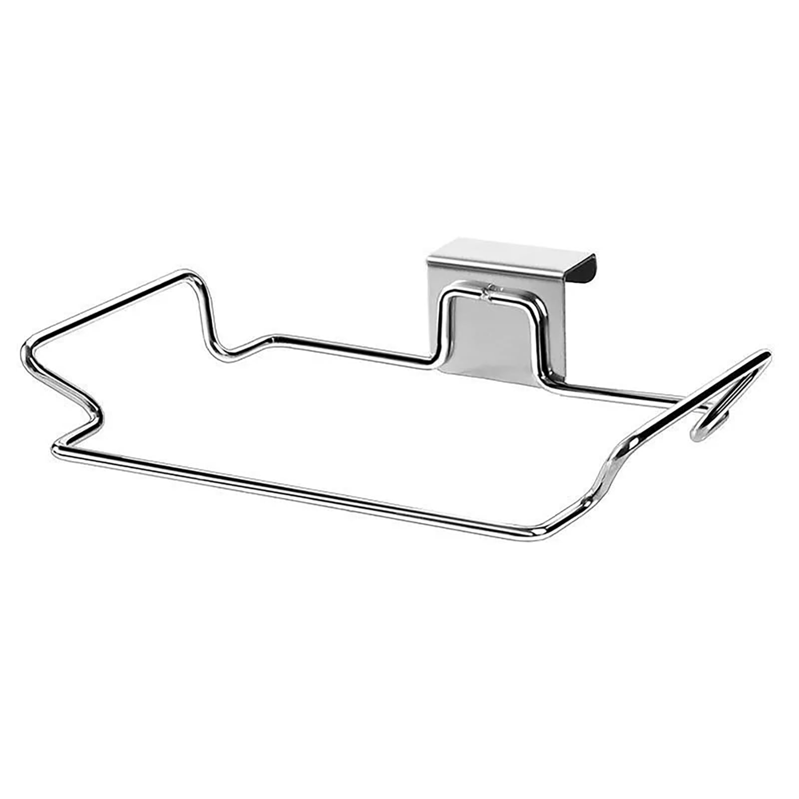 Shirene Trash Bag Holder,Garbage Storage Bags Rack,Cupboard Bin Holder Stainless Steel,Kitchen Cupboard Bin Holders for Kitchen Cabinets Doors and Cupboards Towel Gloves Hanger