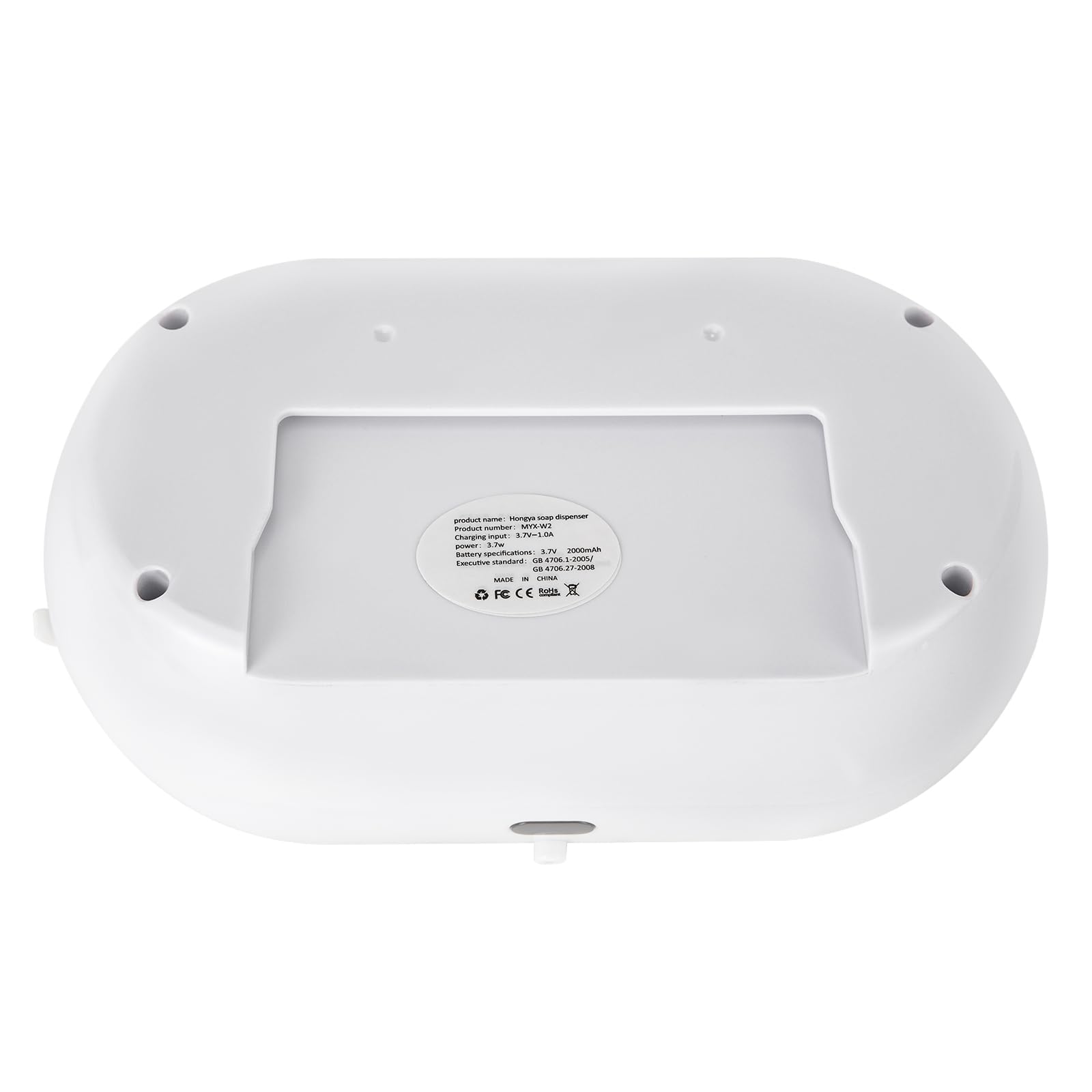 450ML Distributeur de Savon Automatique,LCD Distributeur Savon Mural ABS pour Hôtel Toilette Salle Bain Rechargeable, IPX5 Étanche 18.5X6.5X10.8CM (Blanc)