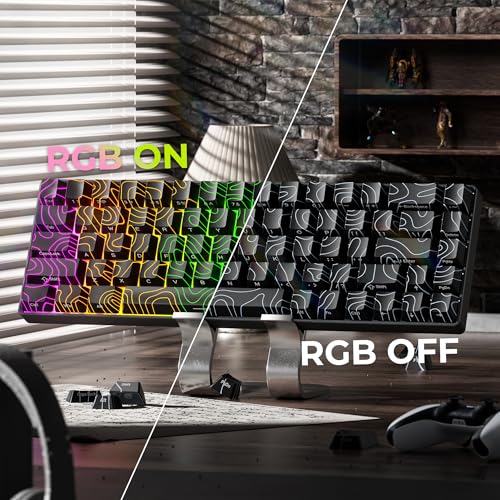 Image of XVX Black Keycaps, Doubleshot PBT Keycap Set, Backlit Topographic Keyboard Keycaps OEM Profile Compatible with 60% 65% 75% 80% 96% 100% Mechanical Keyboards-Only Key caps