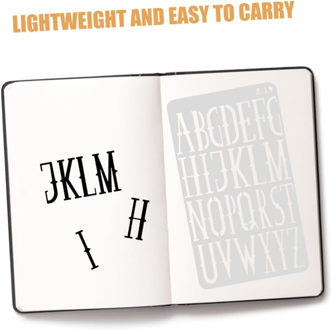 2Sets Reusable Plastic Alphabet Stencils for DIY Crafts Unique Letter Templates for Artistic Journals and Creative Projects Lightweight and Portable Design