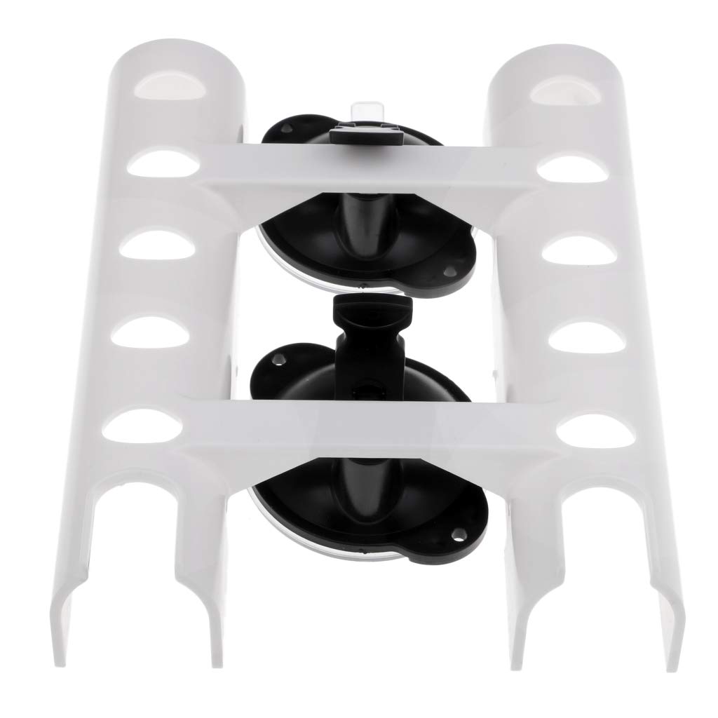 WOVEBIUS Suction Cup Fishing Rod Rack 2 Tube Rod Holder for Car/Truck/SUV/Fishing Box