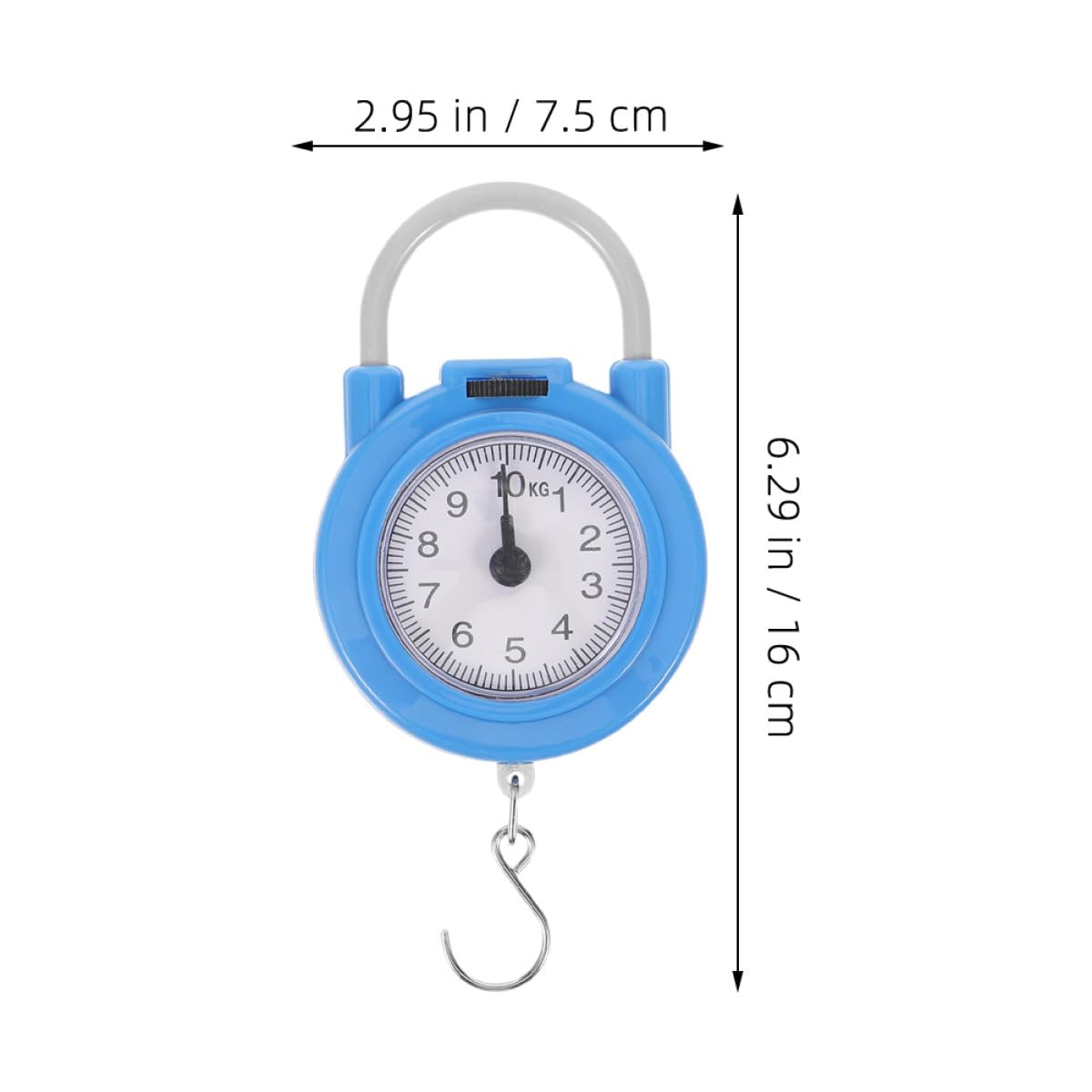 2pcs Portable Mini Spring Scales with Hook High Precision Electronic Luggage Weight Scale for Travel and Home Use Compact Yellow and Blue Handheld Hanging