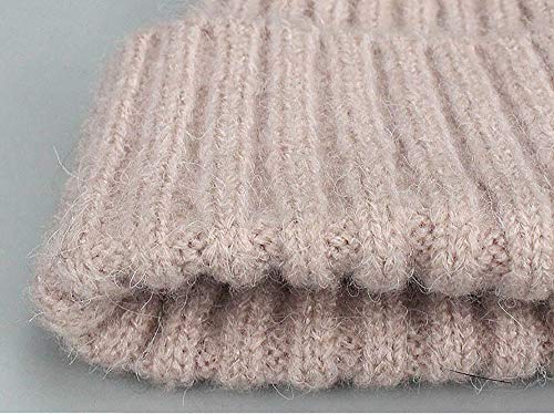 Bonnet tricoté chaud douceur polaire haut de gamme avec pompon chic