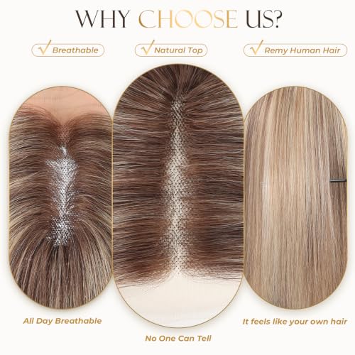 Image of KKU 4x4 Lace Front Human Hair Wig, 100% Real Human Hair Wigs for Women, Natural Looking Hairline, Soft & Comfortable Cap, HD Lace Wig