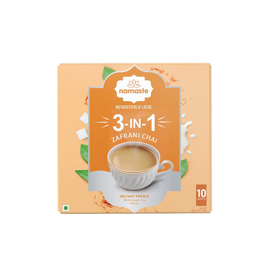 Buy Namaste Chai Zafrani Saffron Tea Premix Instant Saffron Tea