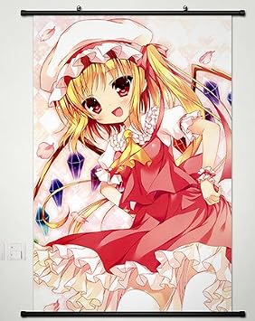 ديكور المنزل ملصق الحائط الياباني التمرير مشروع Touhou Flandre Scarlet 23.6 X 35.4 Inches 1161