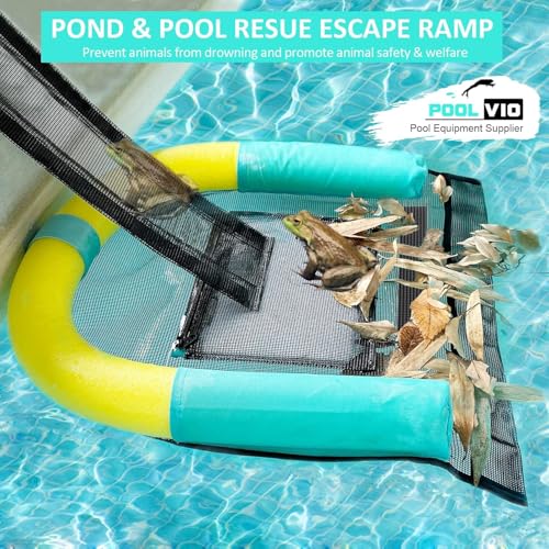 Poolvio Tierrettende Fluchtrampe für Pool, Retten Sie Tiere im Schwimmbadgerät handlich, Poolzubehör in schwimmender Rampe rettet Frösche, Kröten, Tiermäuse, Vögel