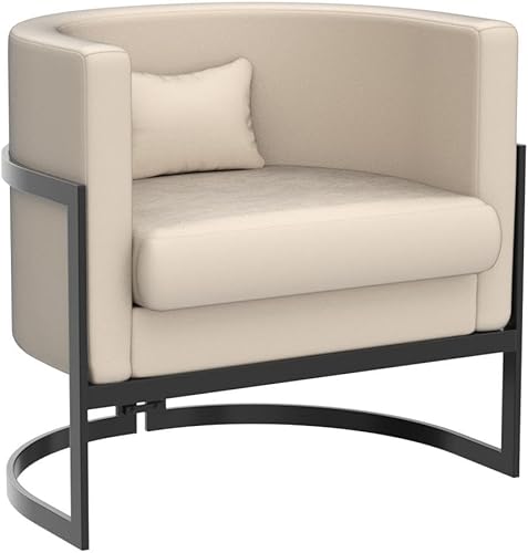 Miniatura 33 de Silla decorativa de terciopelo, moderna silla tapizada de barril verde, sillas de brazo ancho para sala de estar, dormitorio, club, sillas