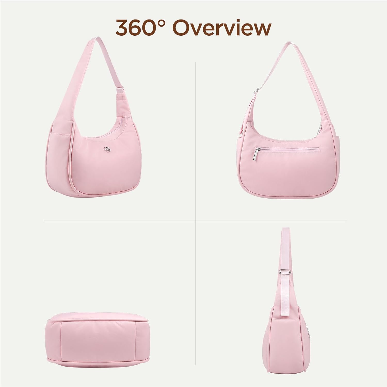 Babysun Mini Shoulder Bag Women Nylon Crescent Bag Underarm Shoulder Purse Women's Shoulder Handbags Small Tote Bag - Image 6