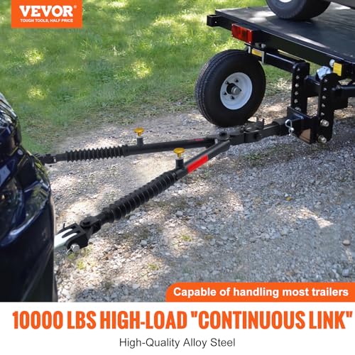 Vevor TOW BAR, 10000 LBS Towing Capacity With Ropes, Powder-Coating Alloy Steel Bumper-Mounted Universal Towing Bar With Max 52 Inches Telescopic Rod, Fits 2-Inch Connector, For Rv Car Trailer Truck thumb #1