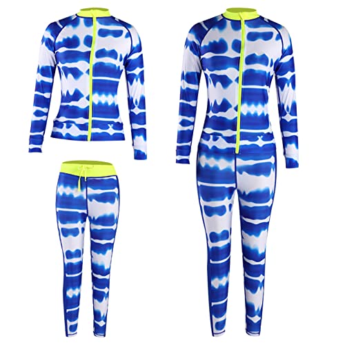 Mavaol 2 tamaños Mujeres de Manga Larga Traje de baño Protector Solar Traje de Buceo Nueva Ropa de Surf Snorkel (S)