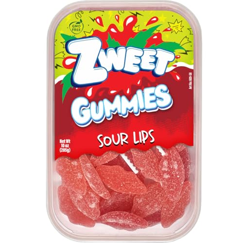Zweet Gummies Sour Lips - 10 oz. Tub miniatura 1