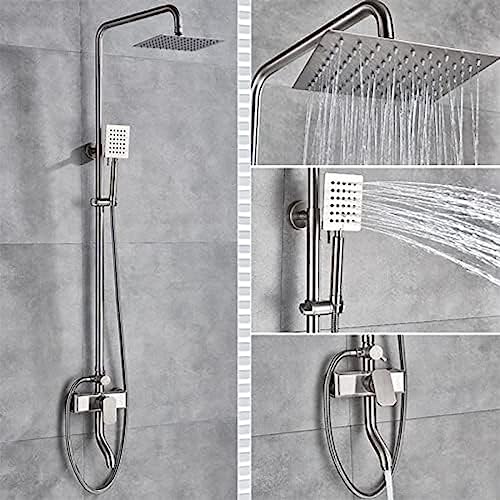 Mitigeur de douche mural avec grand ciel de pluie pour rénovation de salle de bain
