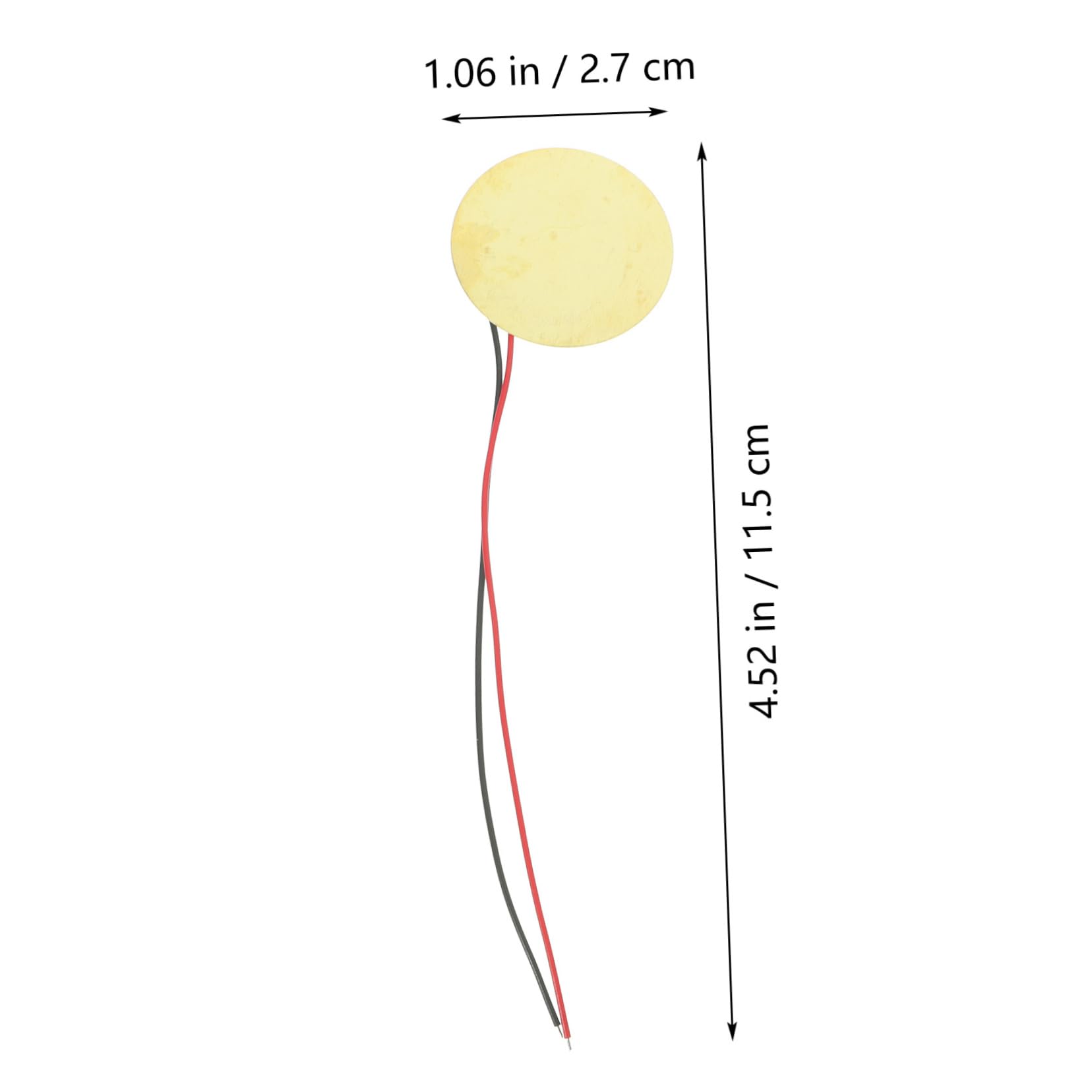 Abaodam 27mmtl Copper Piezo Discs 20pcs Music Trigger Drum Discs Piezo Leads for Sound Sensors