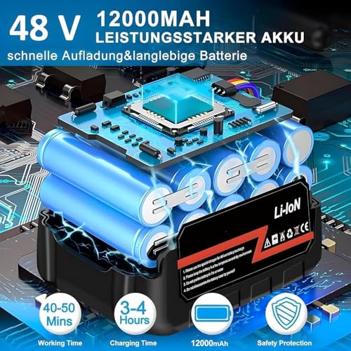 Image of Wireless High Pressure Car Washer & Car Cleaning 48V Rechargeable Electric Pressure Washer Gun Machine Tool for Top Flexible Pressure Washer Hose (Double Battery Gun) (S7)
