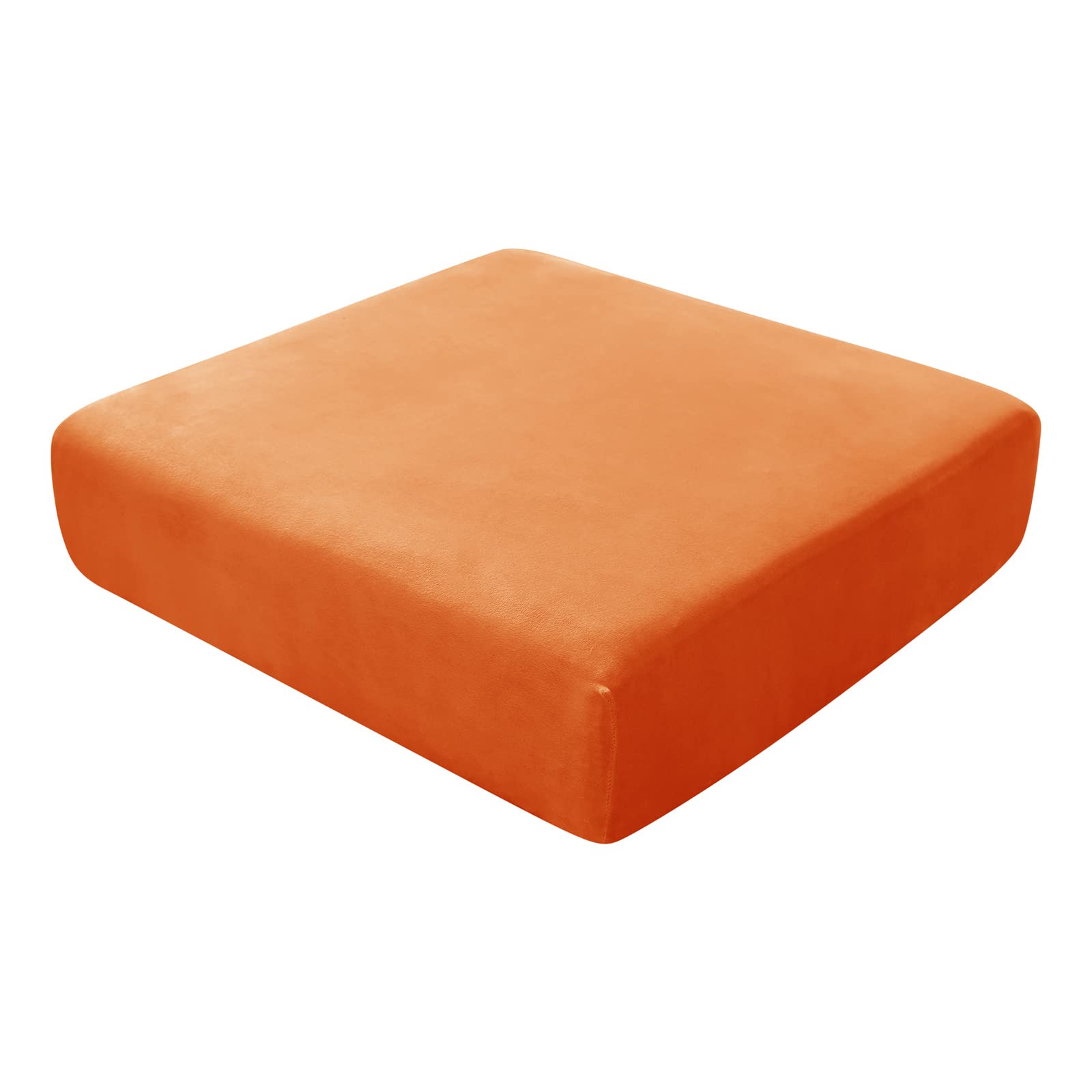 Bxful Orange Sofa Seat Cushion Covers, Sofa Cushion Slipcovers Stretch Velvet, Couch Cushion Covers Replacement For Individual Cushion With Elastic Fabric (Chaise Lounge,)