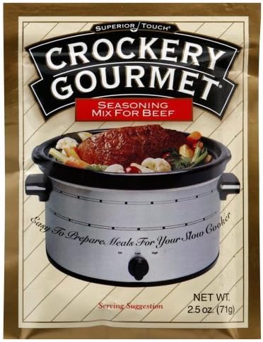 Crockery Gourmet Beef Crockery Cooking Seasoning Mix 2.5 OZ (Pack of 2) by Crockery Gourmet
