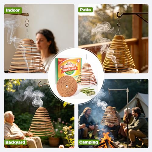 SCENTORINI Hanging Citronella Incese Coil, 2 Pack Mosquito Coils Outdoor - image 7