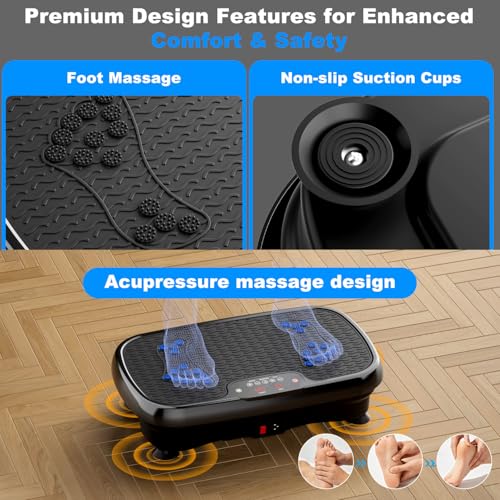 TDH Vibration Plate Exercise Machine, 10 Preset Modes Vibrating Platform by TDH - Used condition - Image 3