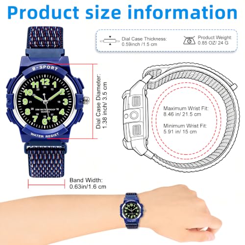Image of Juboos Kids Watch Analog for Boys Girls Teens Waterproof Sport Wristwatch