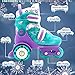 4-Pejiijar Toddler Roller Skates Shoes for Kids, Girls Roller Skates for Toddlers Children Age 3-9 Outdoor Indoor Adjustable 4 Sizes with Light Up Flash Wheels