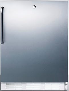 Summit Appliance CT66LWCSS 24" Wide Built-in Undercounter Refrigerator-Freezer, Dual Evaporator Cooling, Cycle Defrost, Fully Wrapped Stainless Steel Exterior and Lock, 33.25" H x 23.75" W x 23.5" D