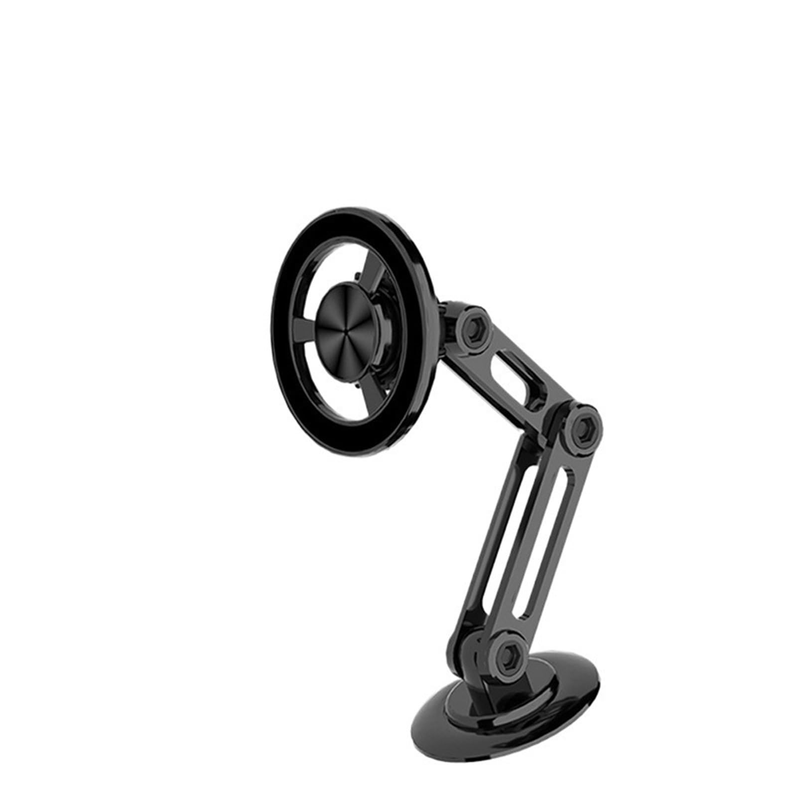 Soporte Magnético Metal Teléfono con Rotación 720 Grados Plegable para Ventilación Aire GPS Soporte Móvil Coche(Black)