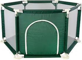 Cercadinho Infantil Hexagonal Desmontável Verde ELORIA