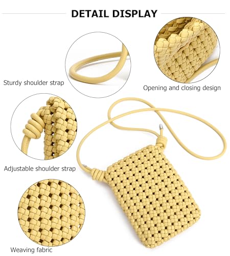 Image of myfriday Mini Quilted Crossbody Purse, Chain Strap Summer Shoulder Bag | Metal ball chain adjuster, snap closure and lightweight phone pouch add cute summer carry for holidays and shopping