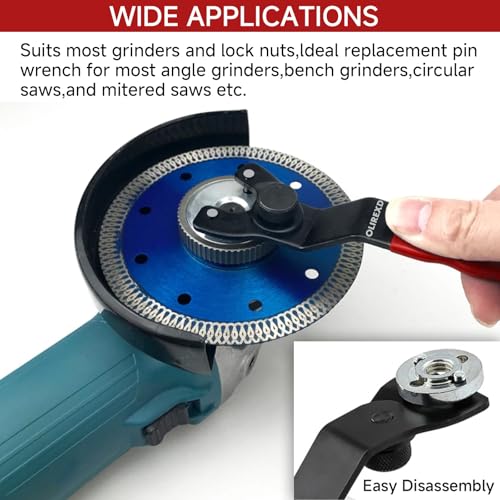 Image of OLIREXD Angle Grinder Universal Adjustable Pin Wrench for Angle Grinder Machine (1, Red)